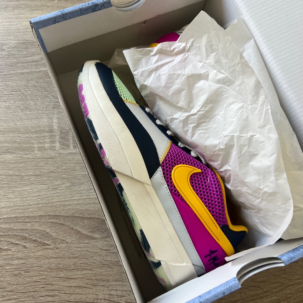 Nike Purple and Yellow Sneakers Dynamic Design